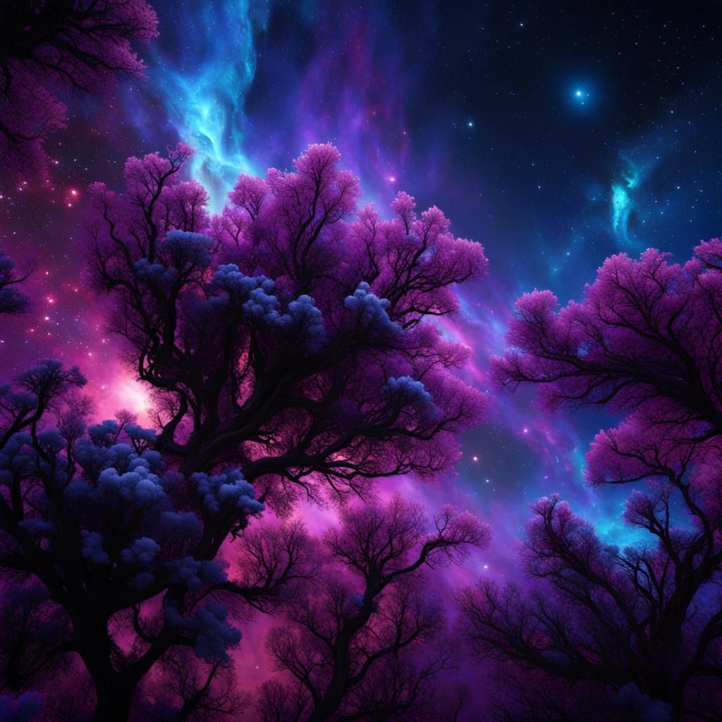 Galactic Plant: A Nebula and Aurora Hybrid