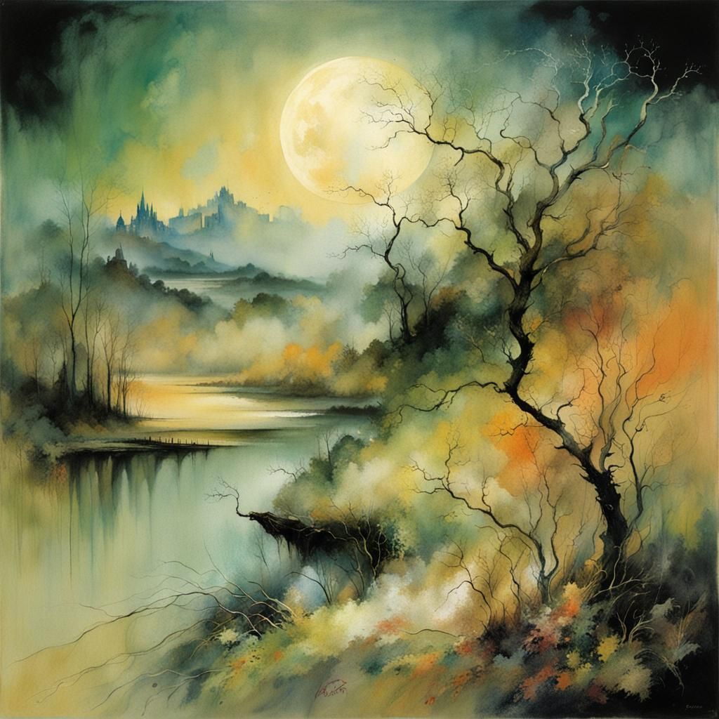 Surreal Landscape in Magical Realism Style