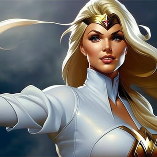 Gorgeous Blonde Woman in Photorealistic Digital Art