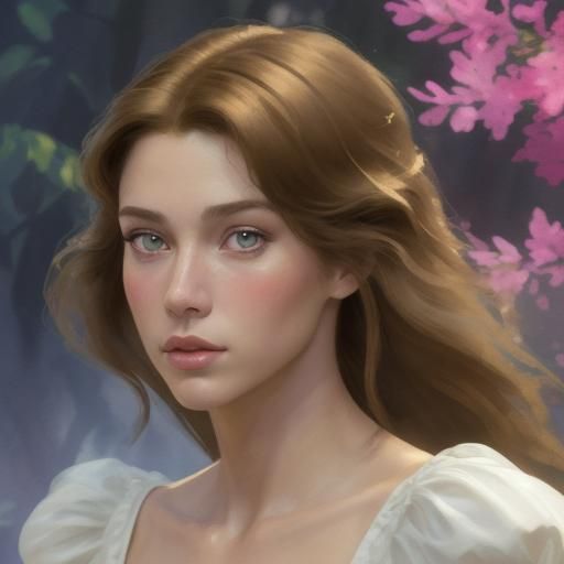 Jane Porter Portrait in Gouache Impressionist Style