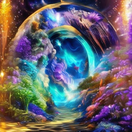 Penny Flower Wall Mural: Vibrant Metallic Art