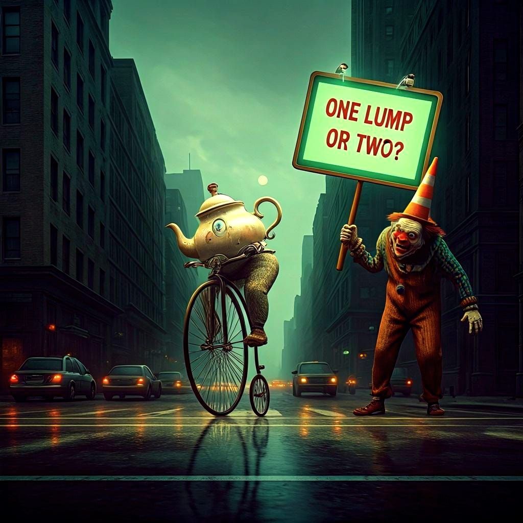 Terrified Teapot's Surreal City Bicycle Ride