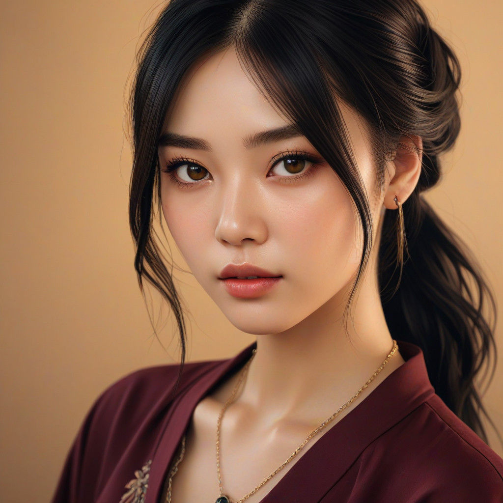 Enigmatic Chinese Beauty Captivates with Emerald Eyes