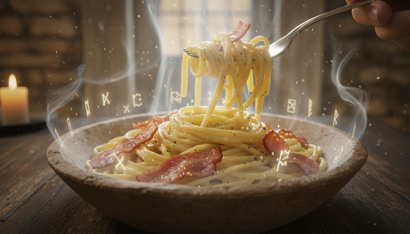 Legendary Carbonara Shimmers with Divine Glow