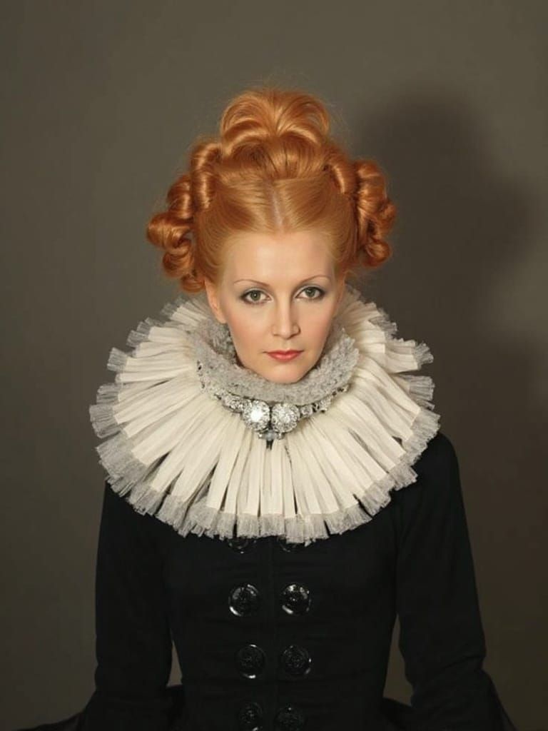 Renaissance Lady with Emerald Eyes