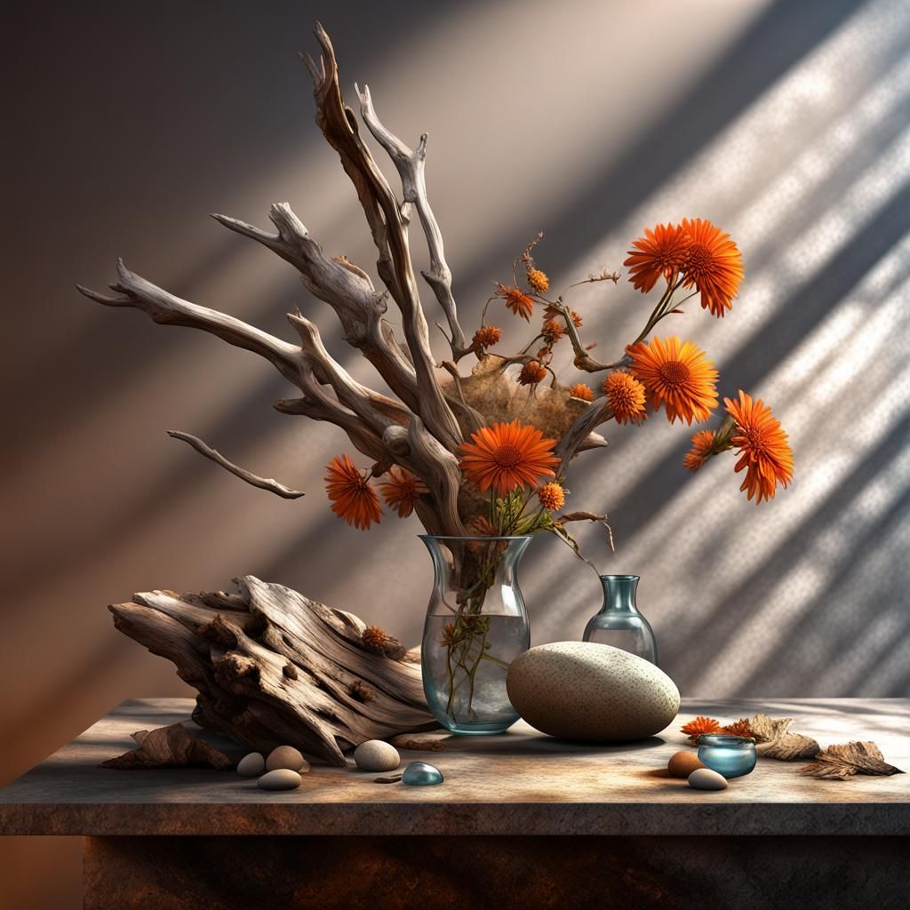 Alien World Still Life: 3D Textures in Graffiti Art Style