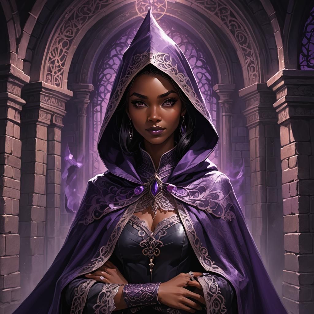 Evil Sorceress in Gothic Art Deco Style