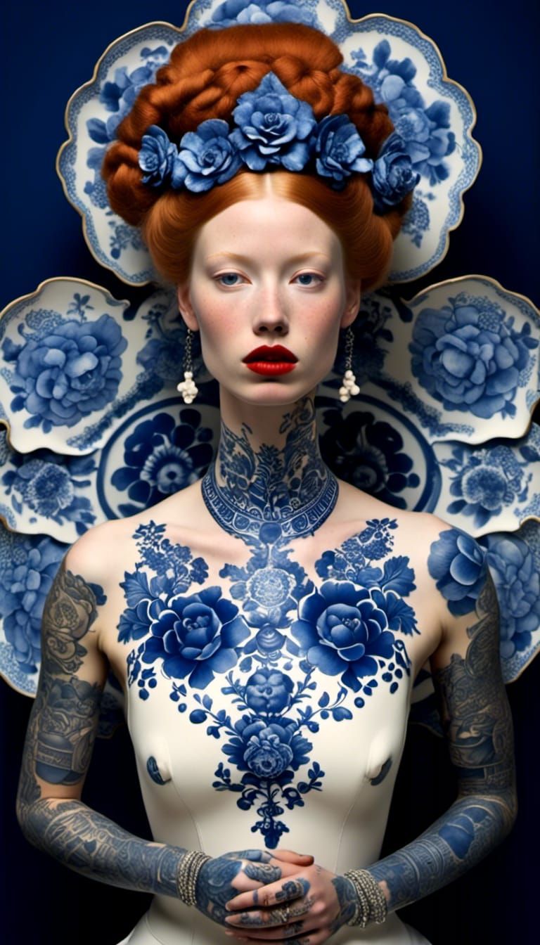 ‘The Girl with the Delft Blue tattoo’ © UnitedStatesOfDaan 2024