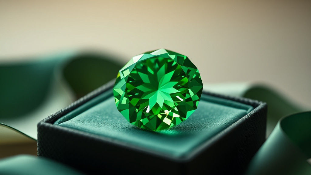 Radiant Green Diamond Still-Life in 8K