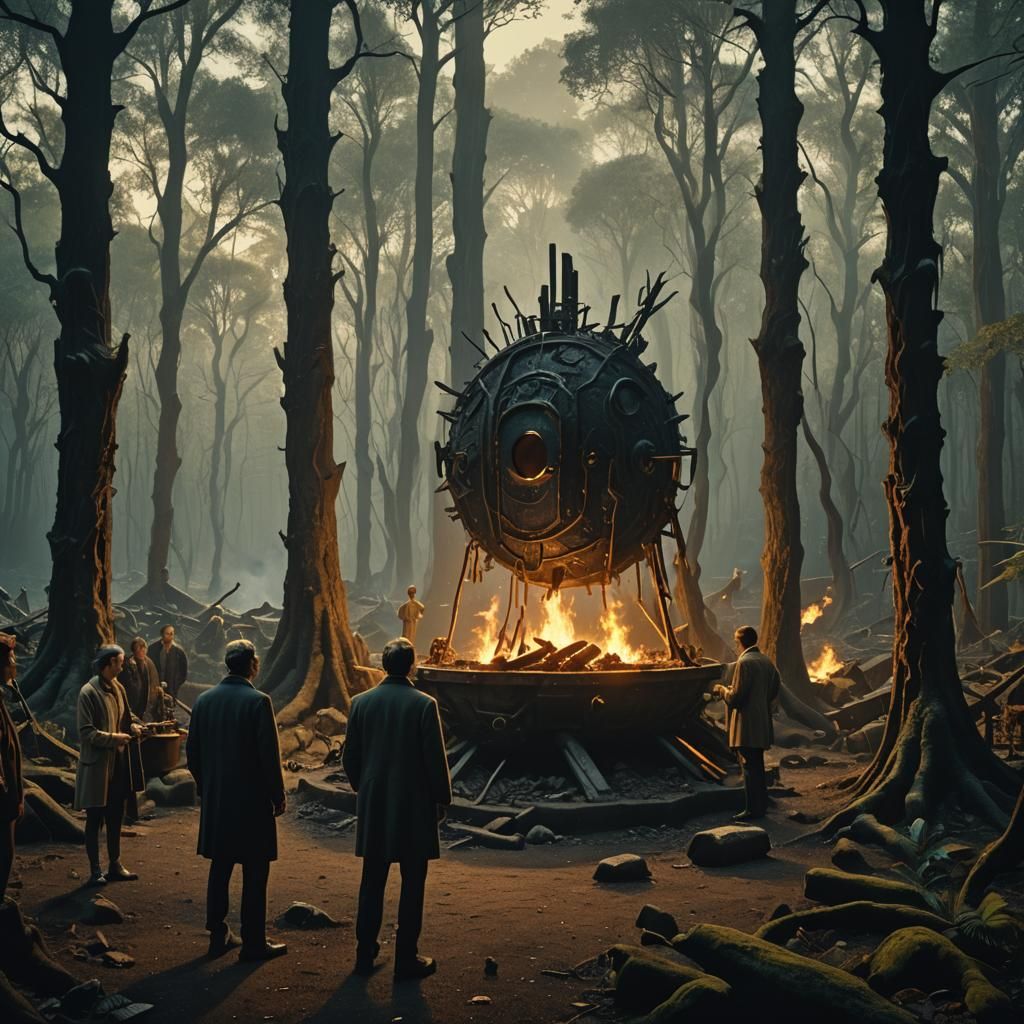 Mystical Forest Forge in Hyper-Realism Style