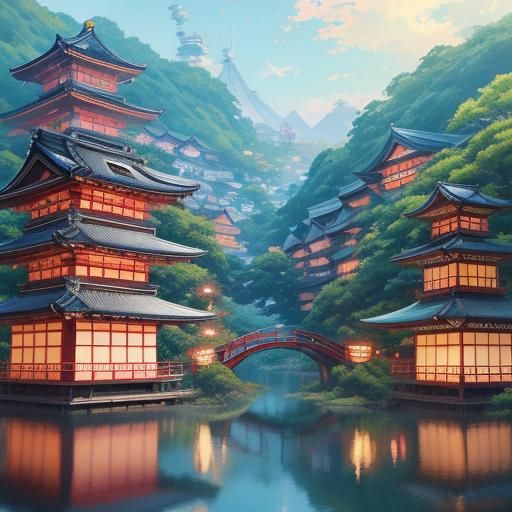 Anime Backgrounds: Cityscapes, Landscapes, and Fantasy World...