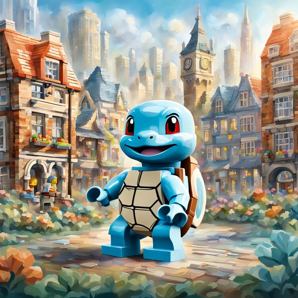 Brick Squirtle In The Community Garden