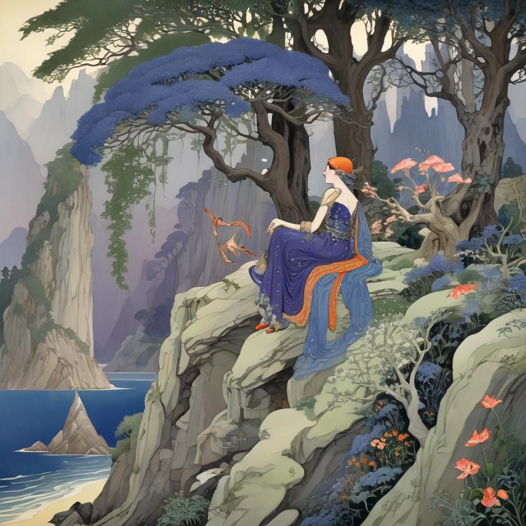 Ethereal Illustration in Decorative Style