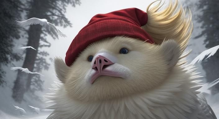 Tomte Boy on Flying Goose Over Sweden