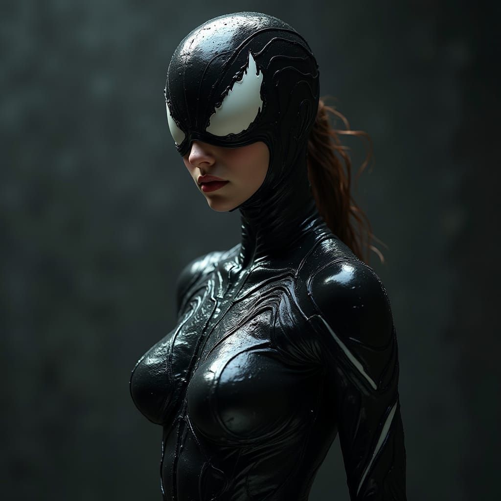 Hyperrealistic Venom Symbiote Cover Model