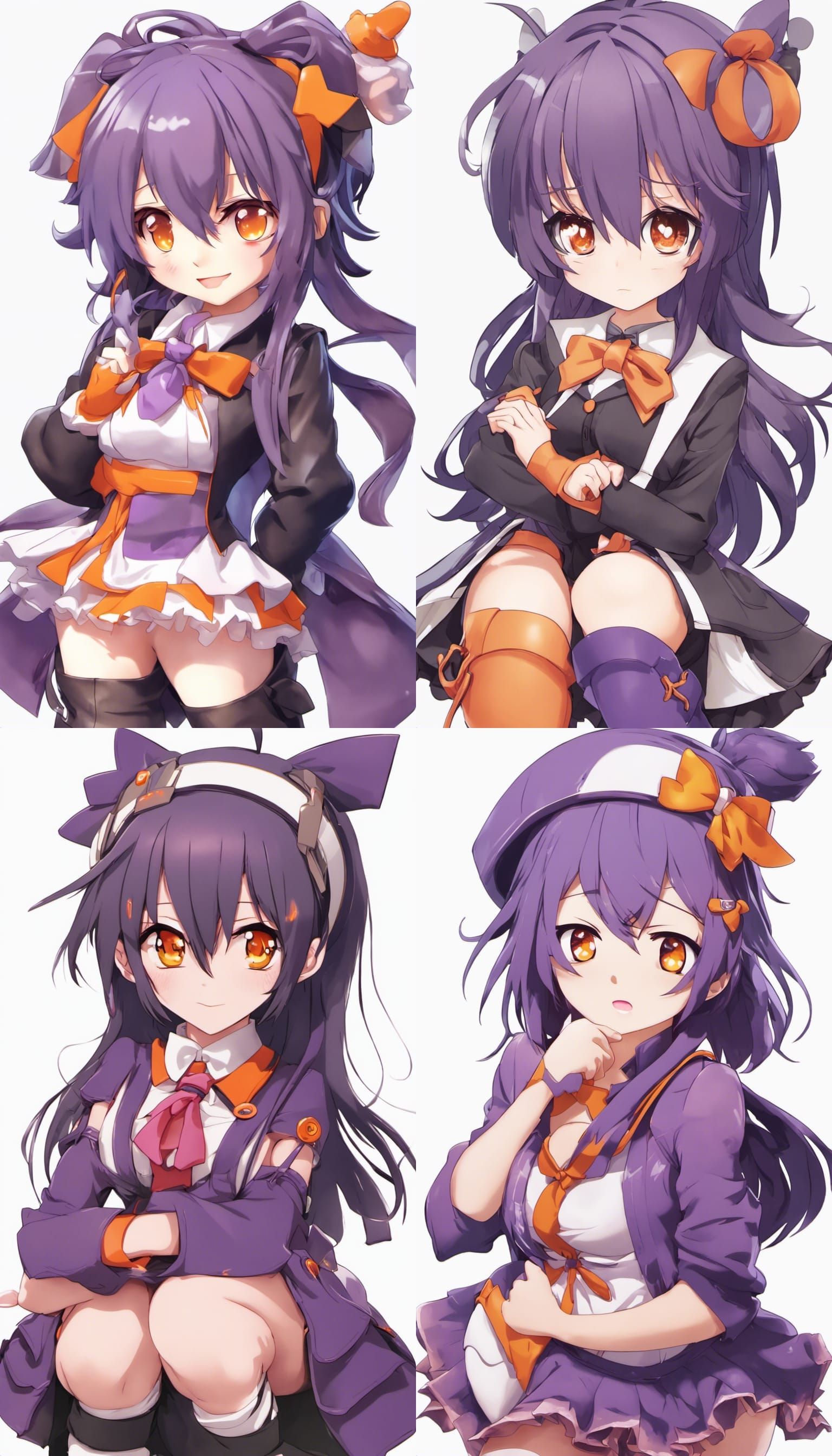 Ubuntu Linux Anime Mascot in Purple and Orange