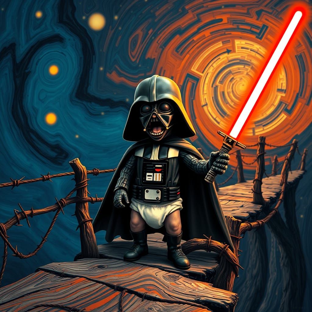 Baby Darth Vader's 'The Scream': A Digital Rendition