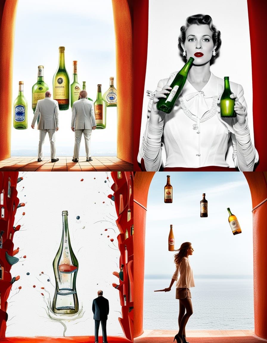 Objects Inside Bottles: An AI-Generated Still Life