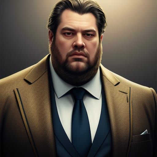 Elegant Man in Suit, Oil Painting Portrait