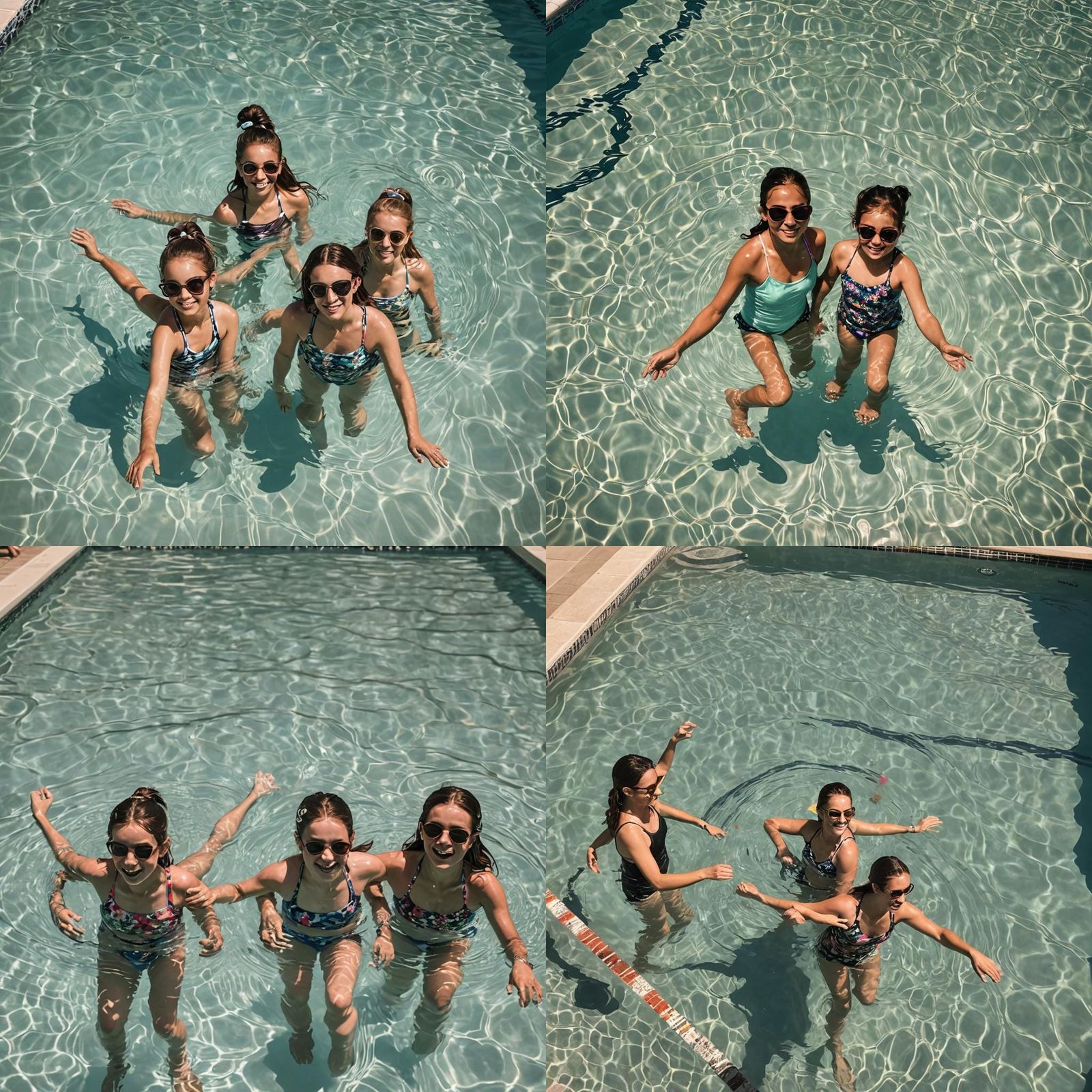 Girls Swimming Pool Scene