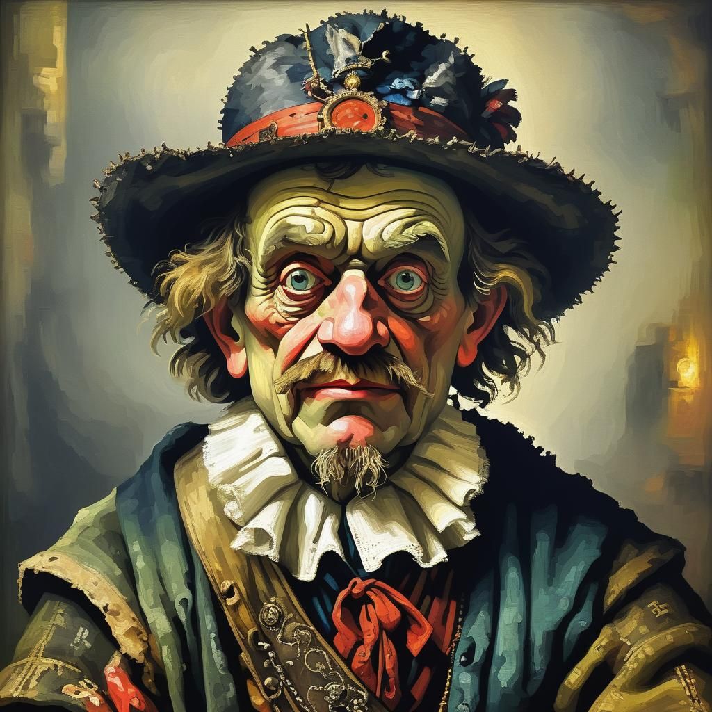 Pixelated Pixel Art Inspired by Dix and Rembrandt