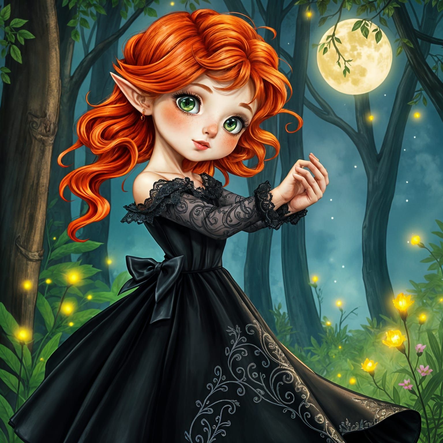 Fiery Redhead Enchants Elf Prince with Elegant Dance Moves