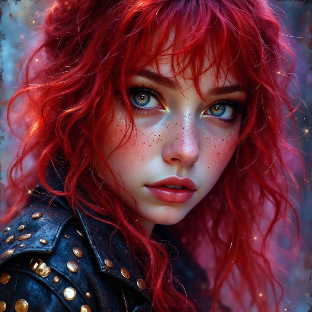 Sassy Rock Chick Portrait with Ethereal Lighting