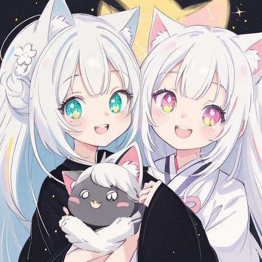 Anime Girl with Cat Teeth in Puppeteer Costume