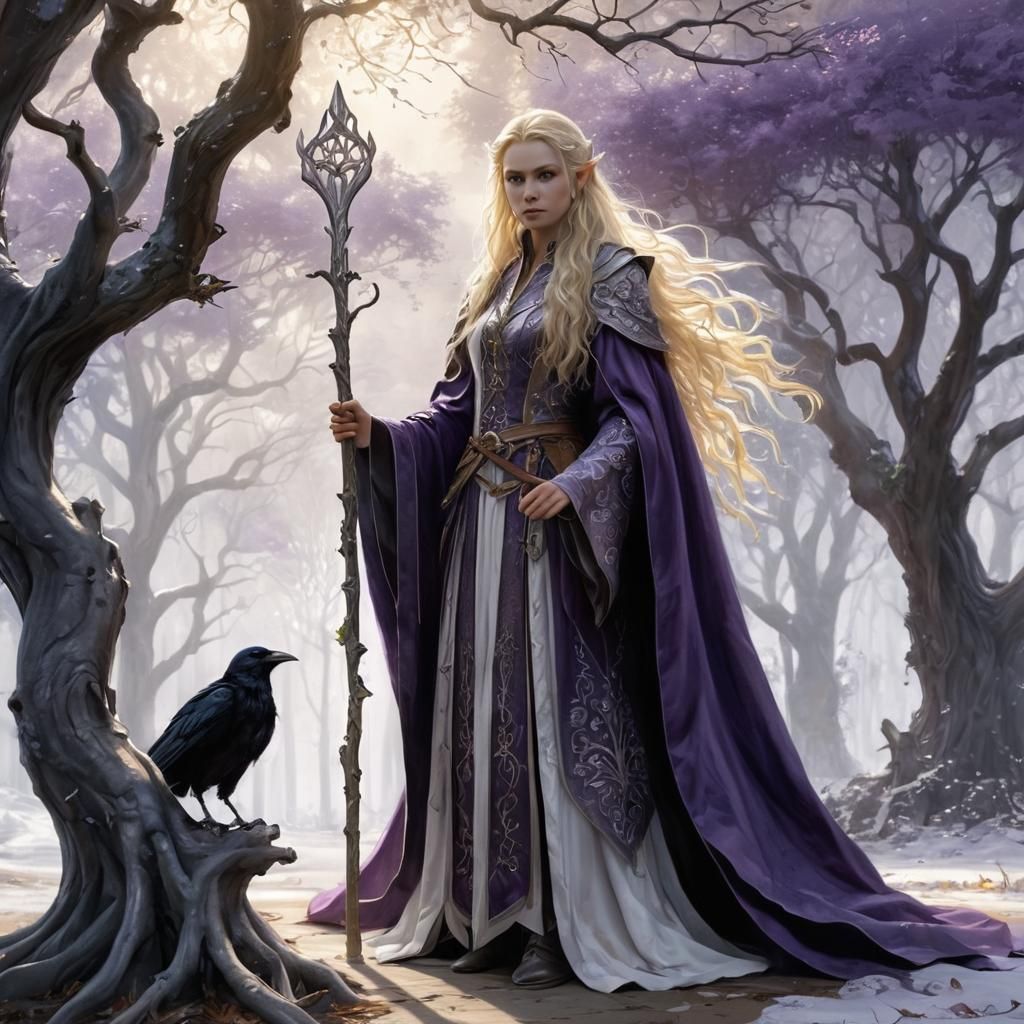 Elven Wizard in John Howe Style