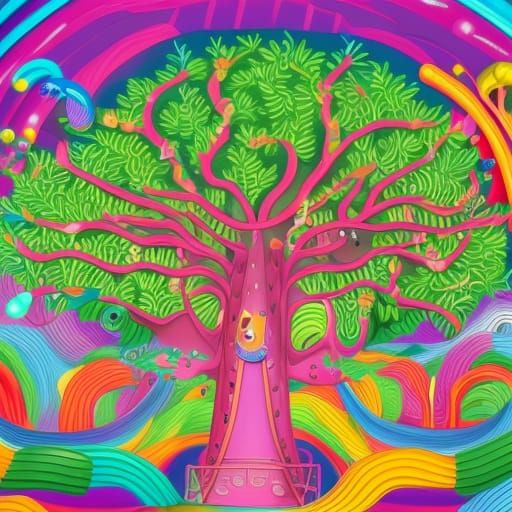 Musical Trees and Poetry in a Candy Art Spaceship