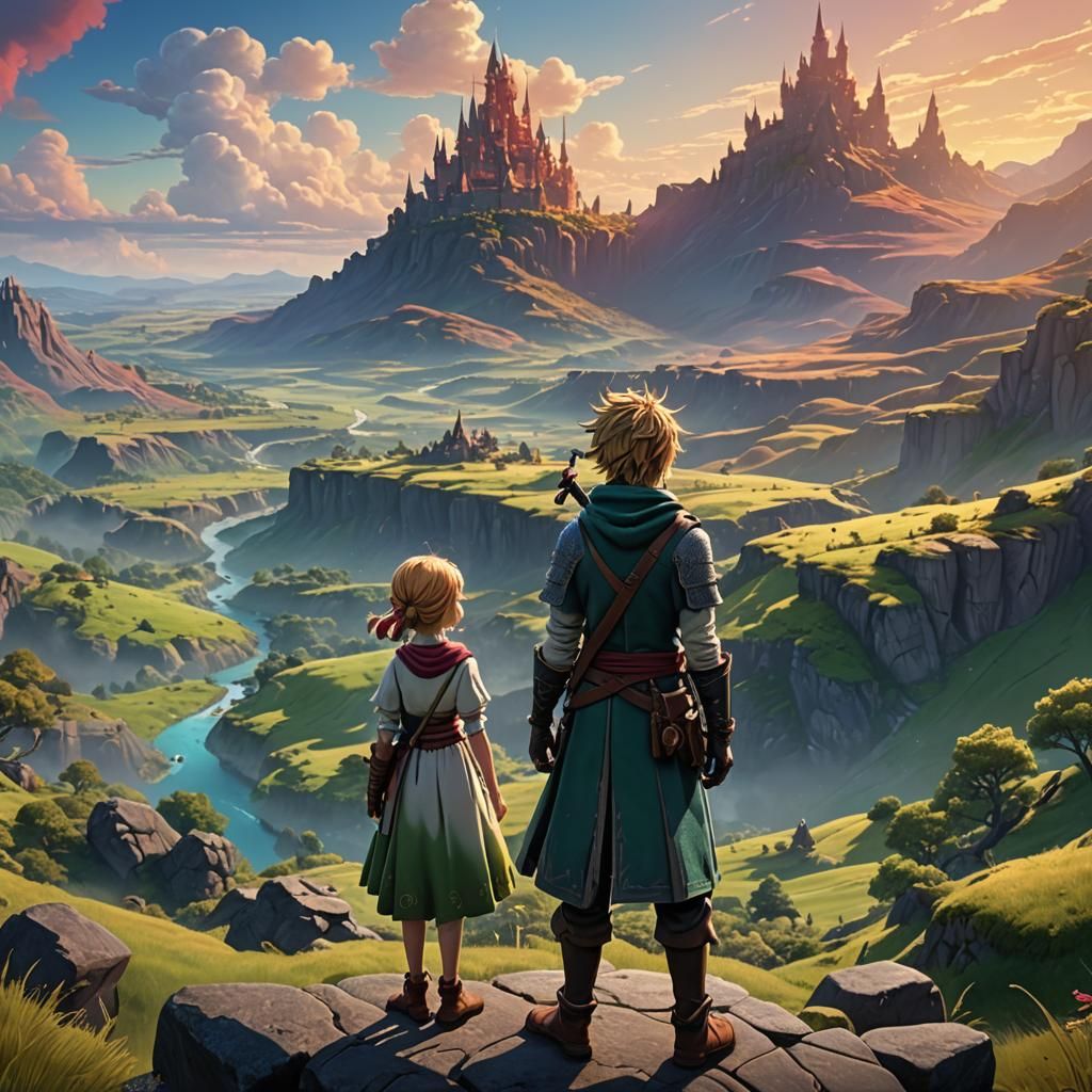 Meliodas and Elizabeth: Pixar-Inspired Heroic Fantasy