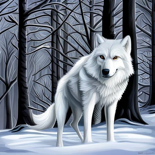 Mystical White Wolf Leads Phantom Hunt