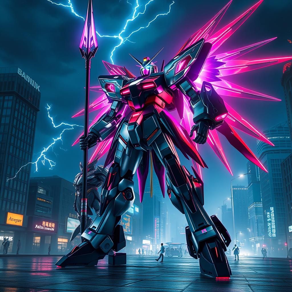 Gundam Samurai Ready for War in Quantum City