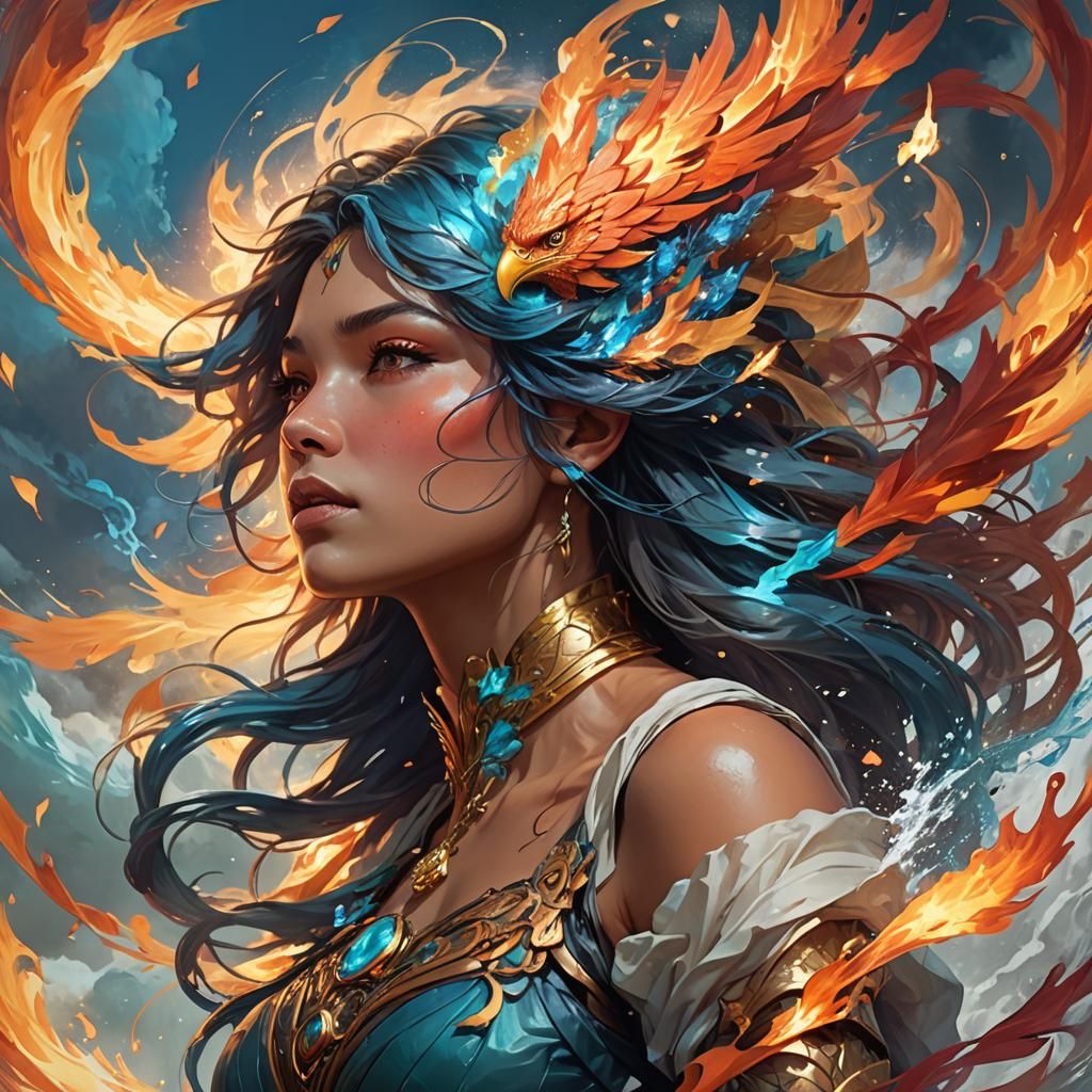 Elemental Characters: Air, Fire and Water in Splash Art
