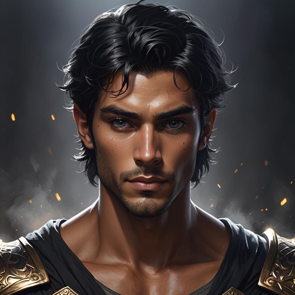 Fae Portrait with Tattoos in Hyperdetailed Style