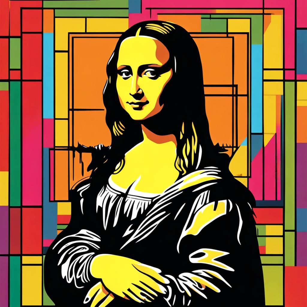 Mona Lisa as Street Art in Banksy Style