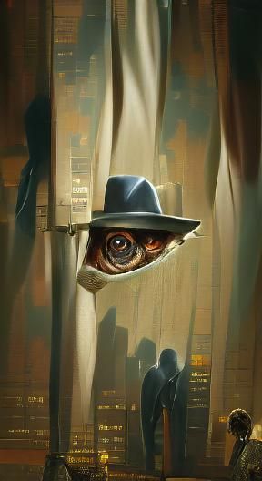 Sinister Eyes Watching, Digital Illustration