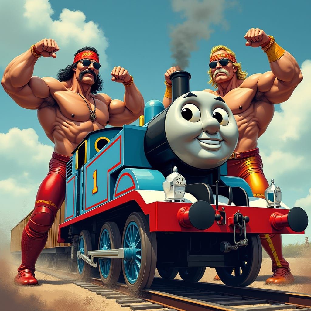 Macho Locomotive: Hulk Hogan and Macho Man Randy Savage Team...