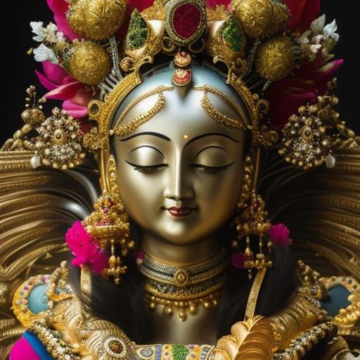 Goddess Lakshmi in Hyperrealistic Surreal Style