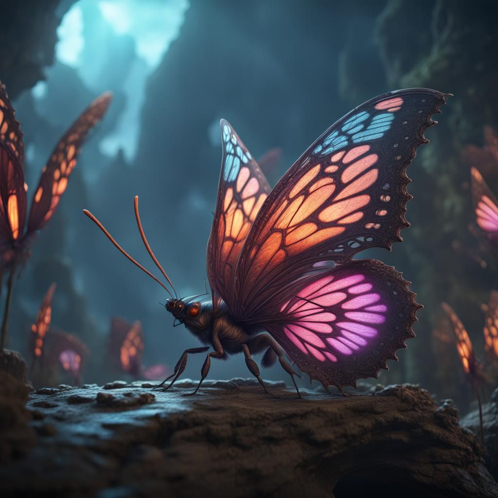 Fantastical Butterfly Alien Concept Art