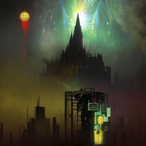 Demonic Eco-Hacker in Glitching Analog Horror Style