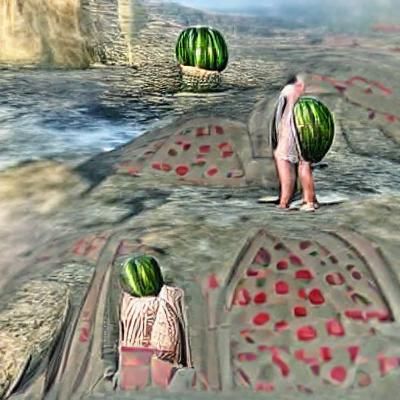 Elder Scrolls Watermelon in Oblivion Style