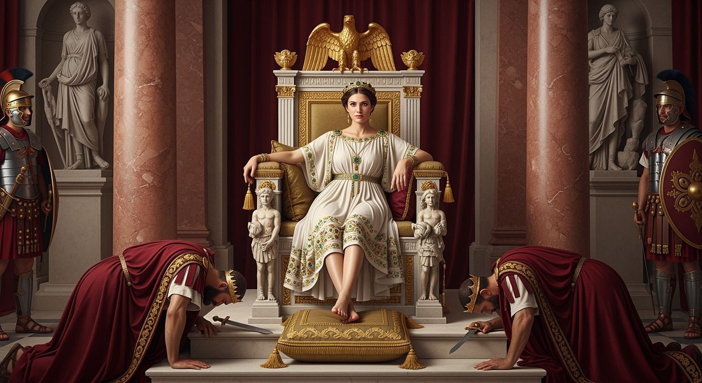 Empress Messalina on Lavish Throne