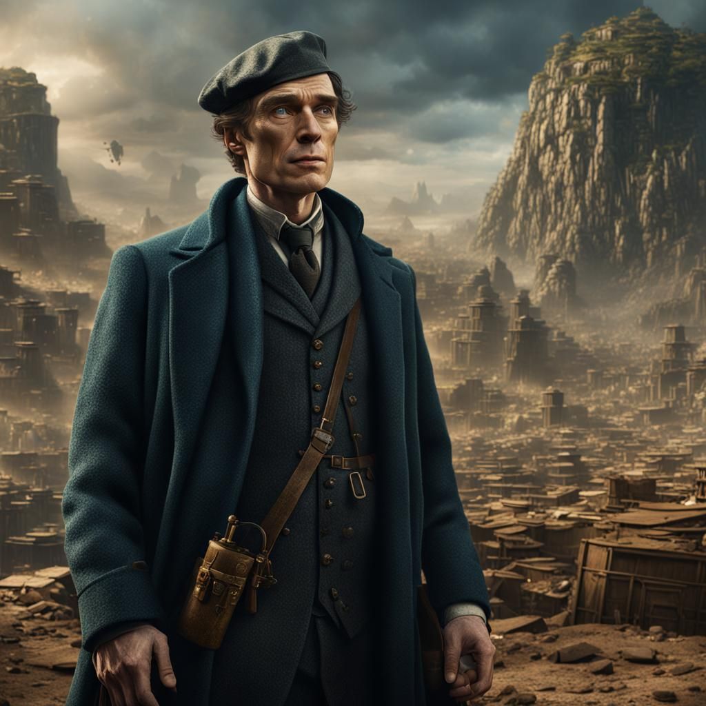 Cillian Murphy as Oppenheimer: Detailed Matte Painting