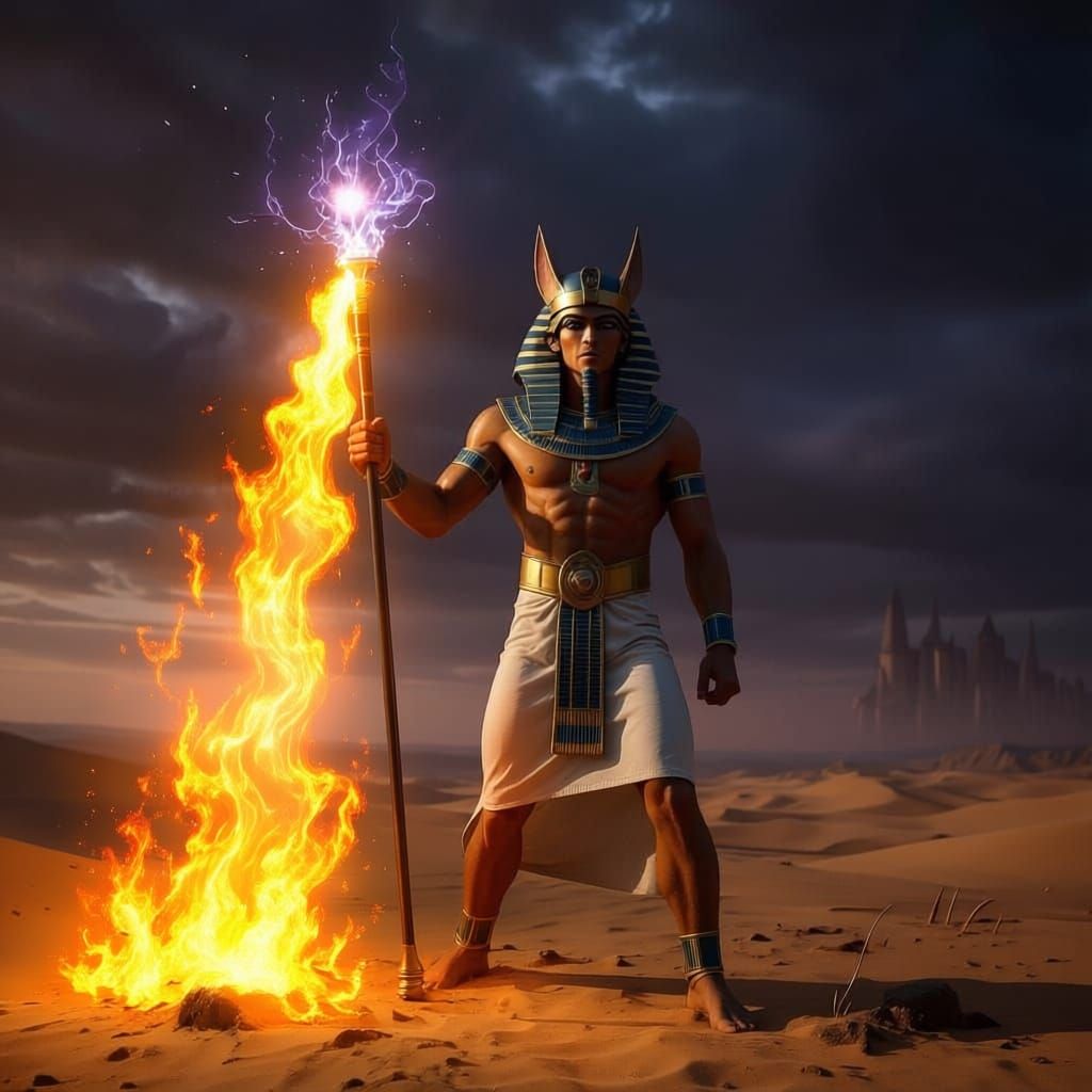 Egyptian Sorcerer Casting Misfortune on ThunderCats