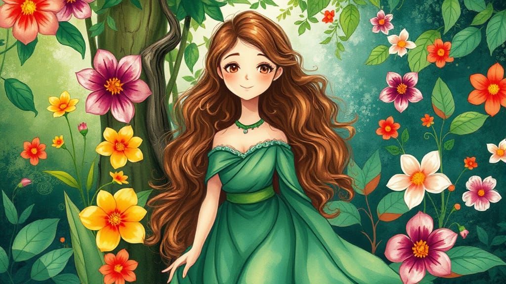 Mother Earth as an anime character