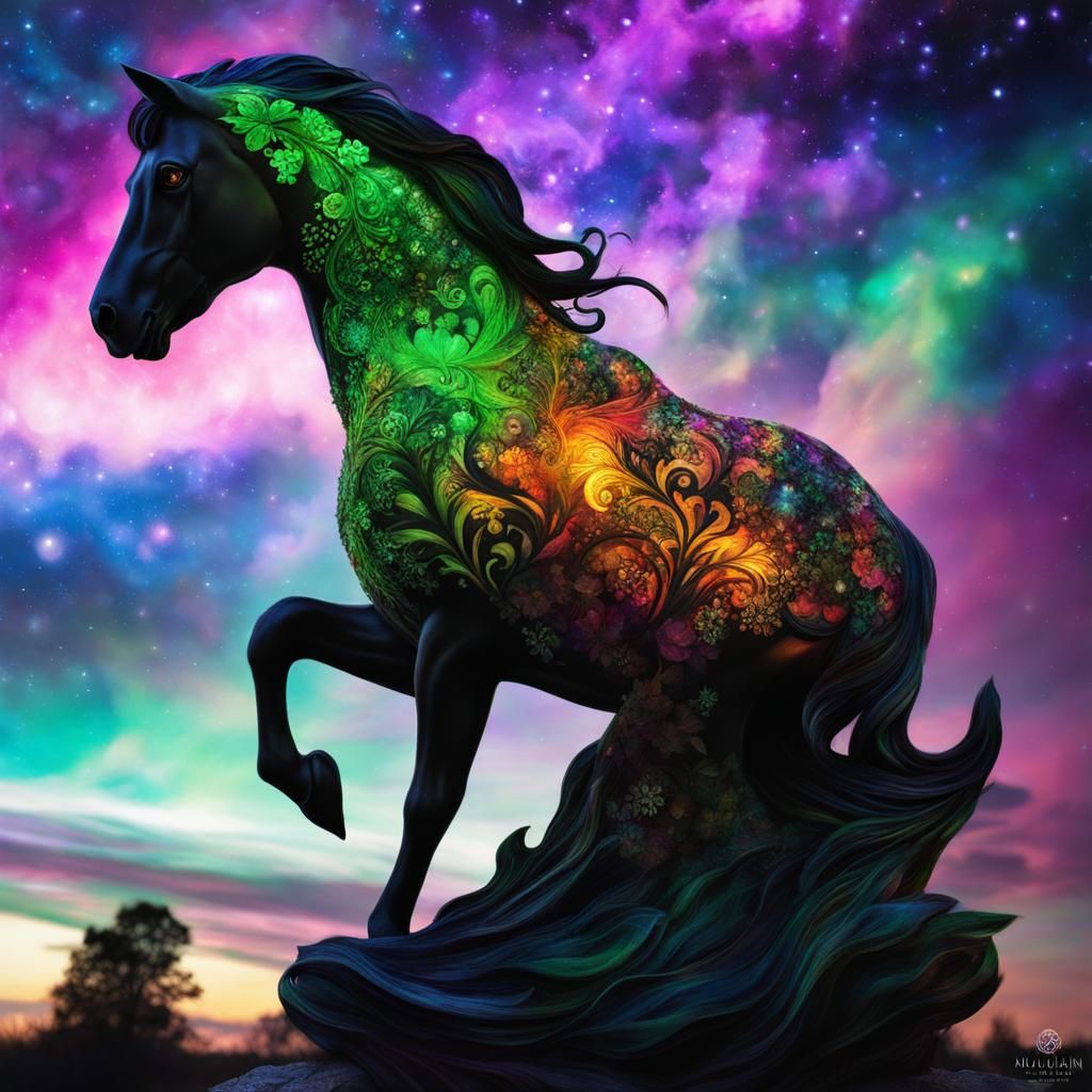 Botanical Banshee with Celtic Light Sculpture