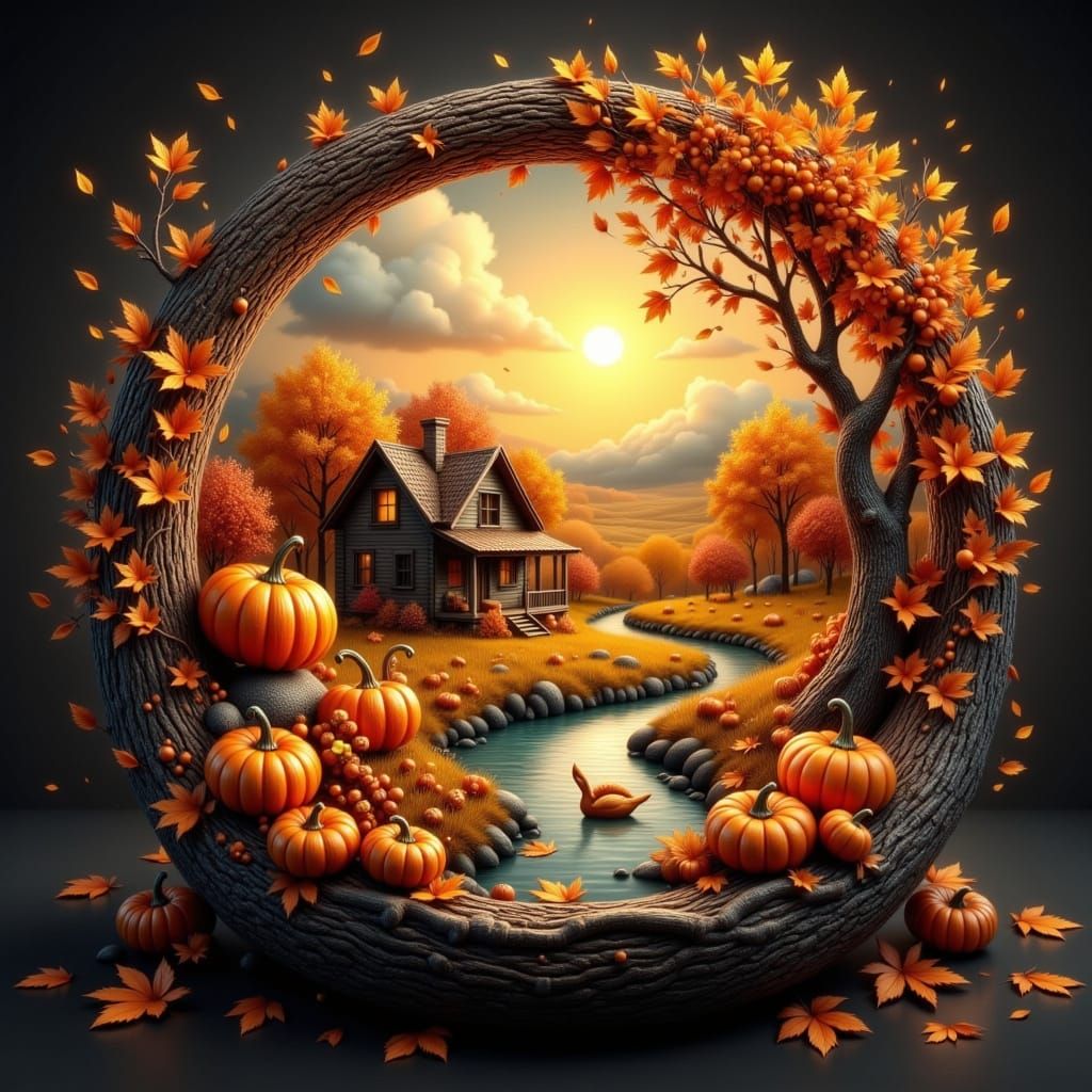 Miniature Autumnal Scenes