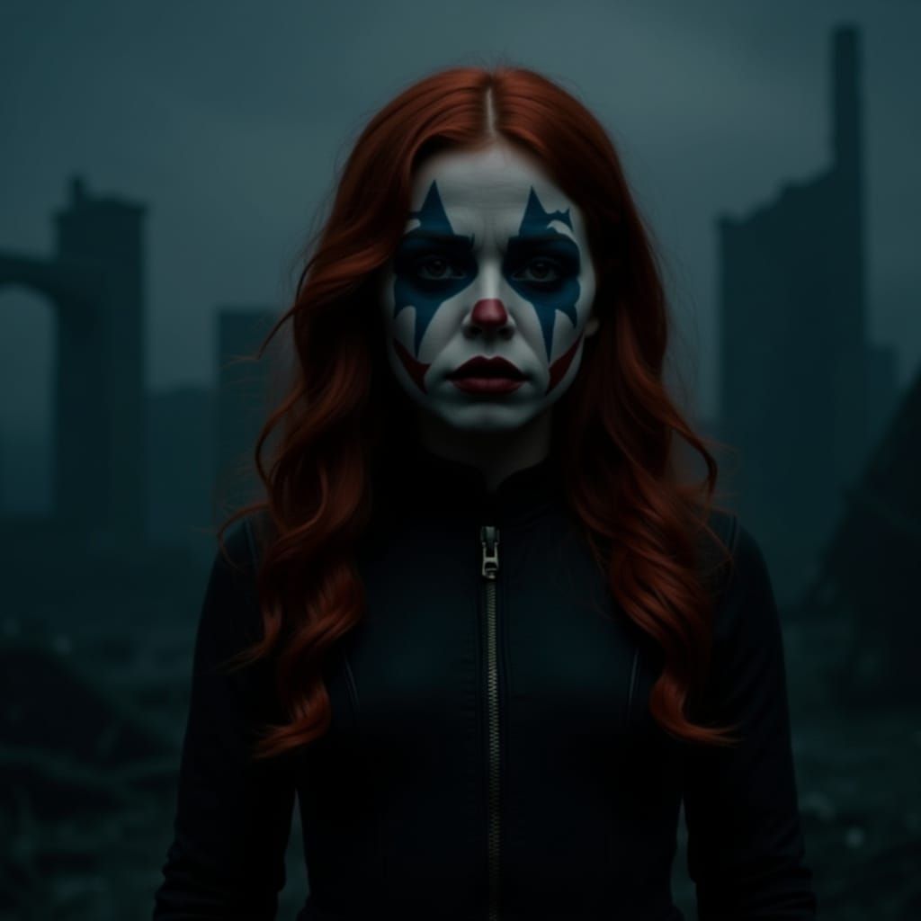 Harley Quinn Inspired Girl in Dark Fantasy Style