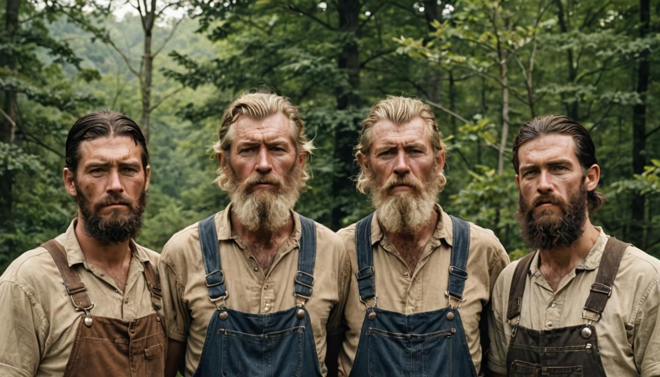 Appalachian Mountain Men Portrait, Early 1900s